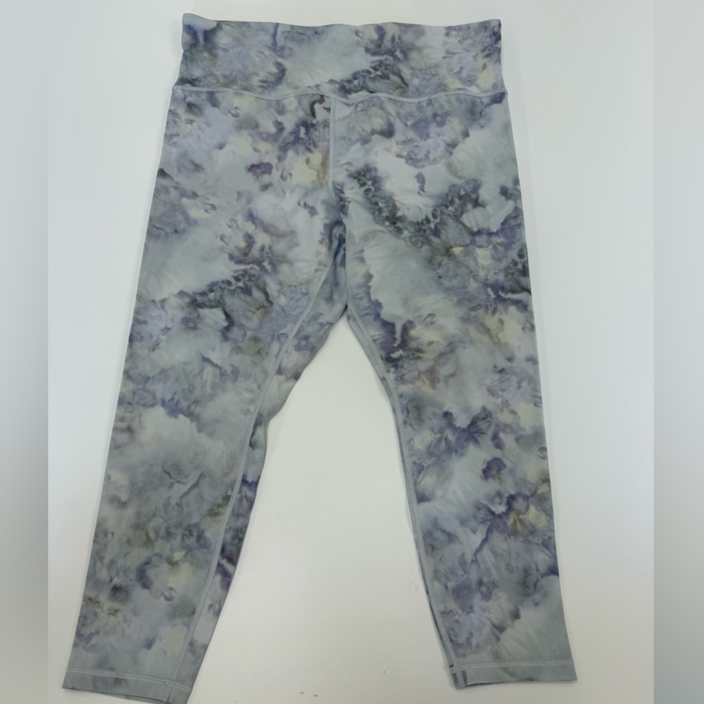 Athleta Blue and Gray Camouflage Leggings
